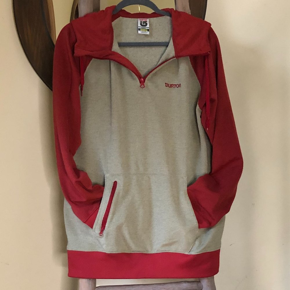 Burton Red and Gray Hoodie